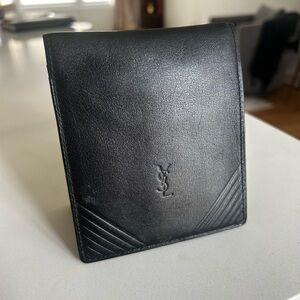 YSL Black Leather Wallet